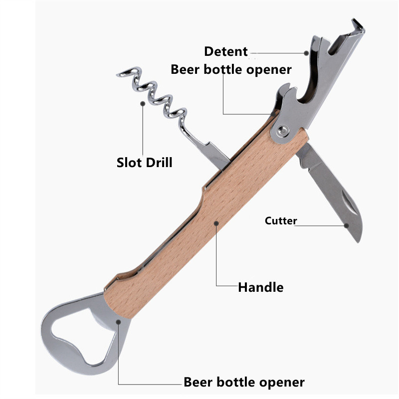 Apribottiglie con manico in le - Wine Beer Name recensione e prezzo